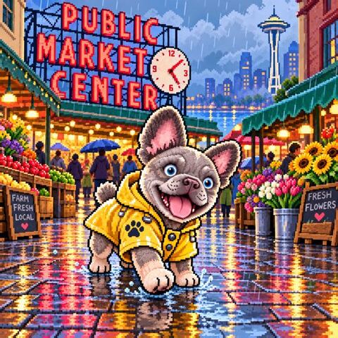 Polaroid: Hermie at Pike Place Market, Seattle