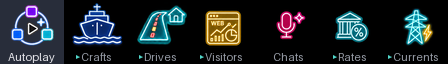 The Home launcher in icon mode: a row of app icons with names beneath