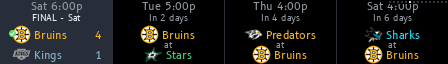 Scores on the display, view 5