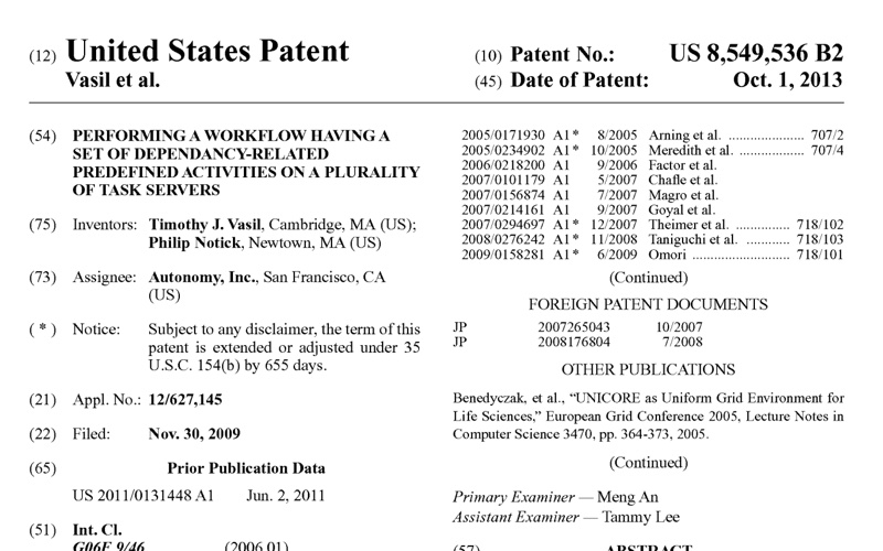Front page of US patent 8,549,536